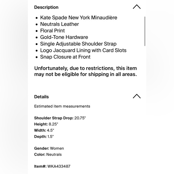 Kate Spade Floral Crossbody Bag - Cream, Pink, Yellow, Black - Picture 8 of 8